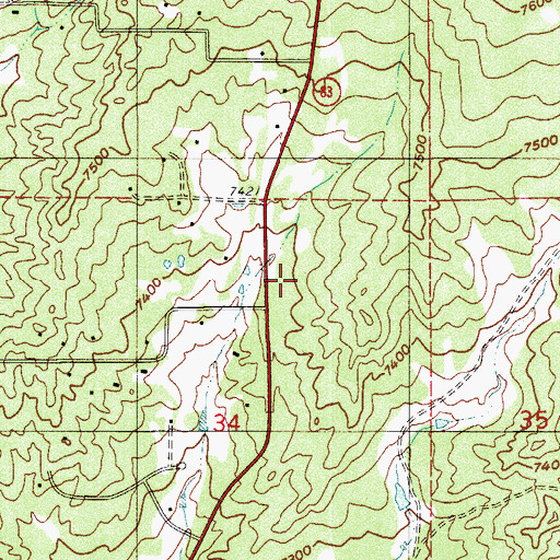 Topographic Map of Wescott Fire Protection District Station 2, CO