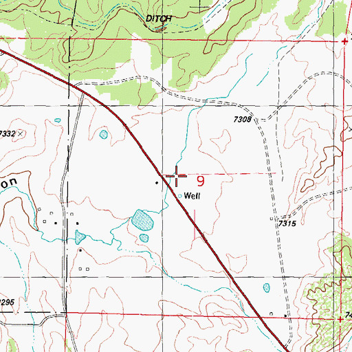 Topographic Map of Pagosa Fire Protection District Station 3 Highway 84, CO