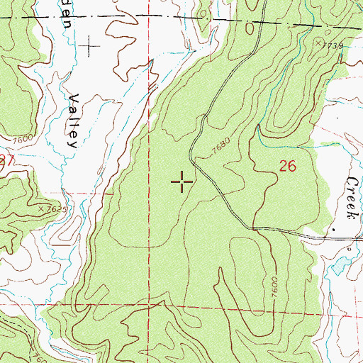 Topographic Map of Pagosa Fire Protection District Station 6 Hidden Valley, CO