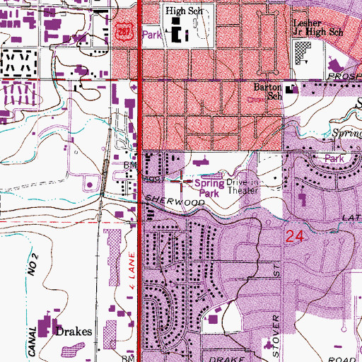 Topographic Map of Poudre Fire Authority Fire Station 3, CO