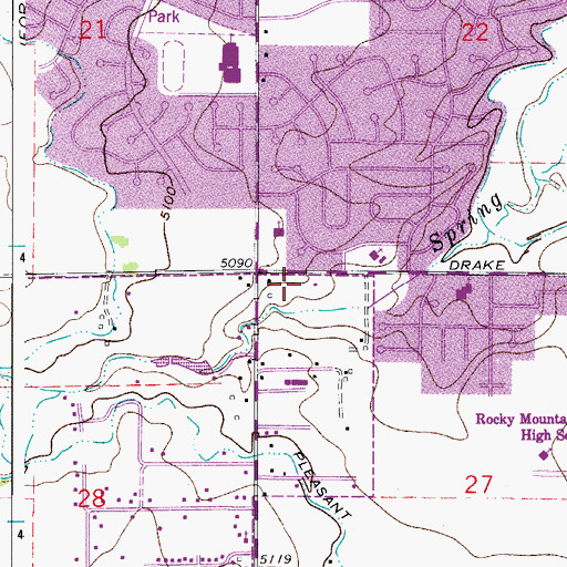 Topographic Map of Poudre Fire Authority Station 4, CO