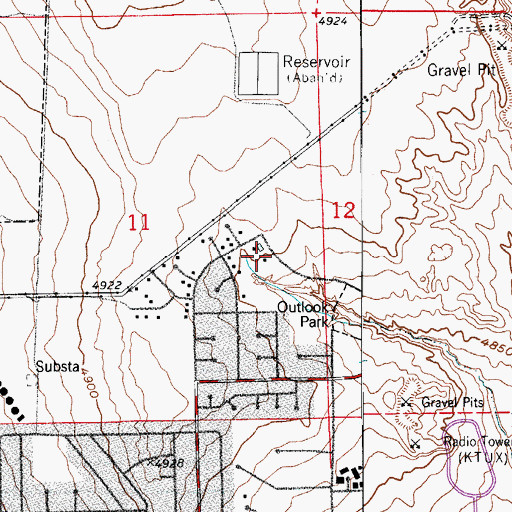 Topographic Map of Pueblo Fire Department Station 2, CO