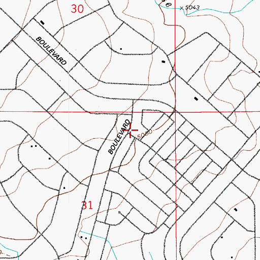 Topographic Map of Pueblo West Volunteer Fire Department Station 3, CO