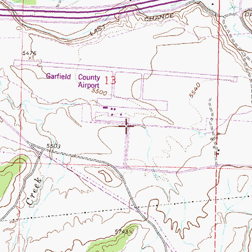 Topographic Map of Rifle Fire Protection District Station 2, CO
