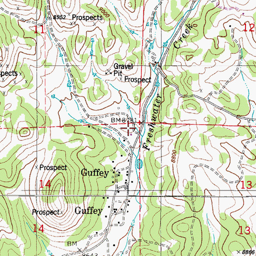 Topographic Map of Southern Park County Fire Protection District Station 1 Guffey, CO