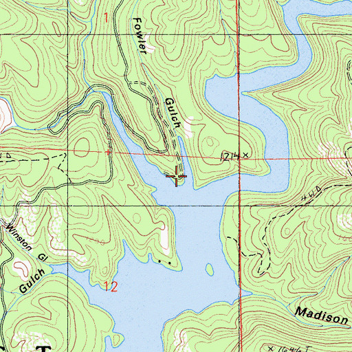 Topographic Map of Fowler Gulch, CA