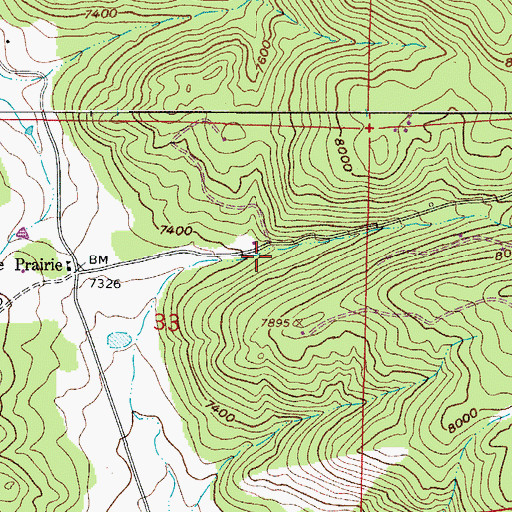 Topographic Map of Rist Canyon Volunteer Fire Department Station 3 Stove Prairie, CO