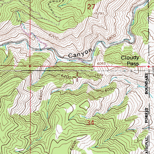 Topographic Map of Rist Canyon Volunteer Fire Department Station 4 Whale Rock, CO