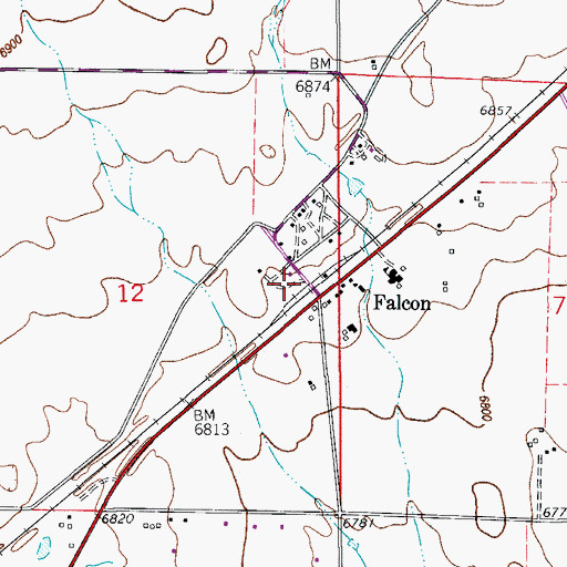 Topographic Map of Falcon Fire Department Headquarters Station, CO