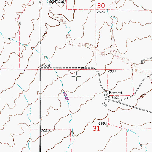 Topographic Map of Falcon Fire Department Station 1, CO