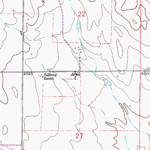 Topographic Map of Falcon Fire Department Station 3, CO