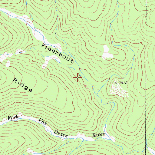 Topographic Map of Freezeout, CA