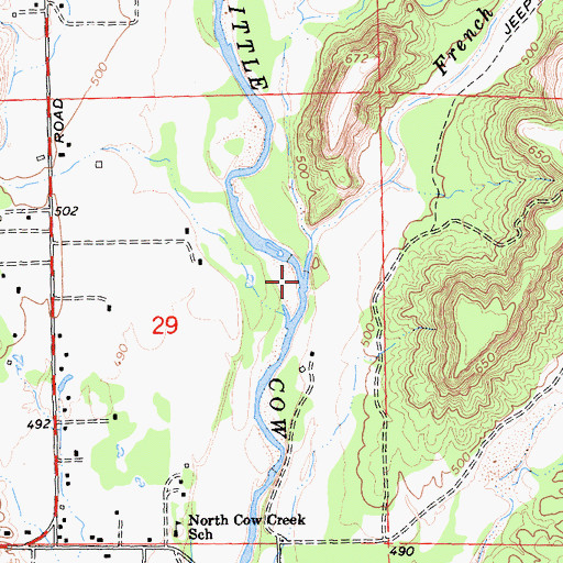 Topographic Map of French Creek, CA