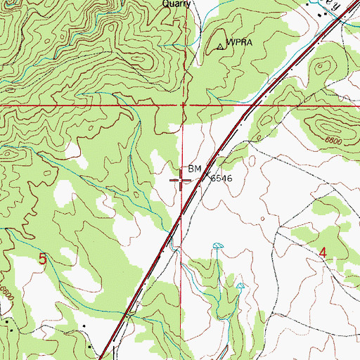 Topographic Map of Southwest Highway 115 Fire Protection District, CO