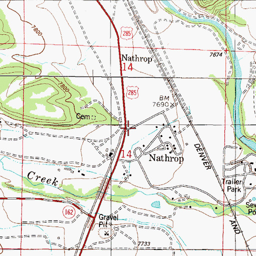 Topographic Map of Chaffee County Fire Protection District Station 2, CO