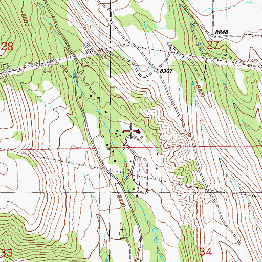 Topographic Map of Colorado Fire Camp, CO