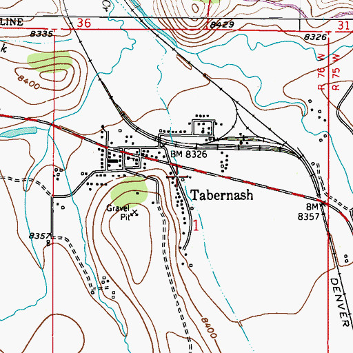 Topographic Map of East Grand County Fire District 4 Tabernash Station, CO