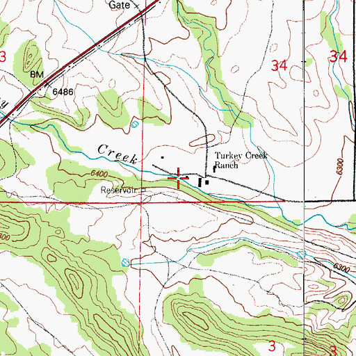 Topographic Map of Fort Carson Fire and Emergency Services Station 34, CO