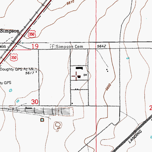 Topographic Map of Fort Carson Fire and Emergency Services Station 35, CO