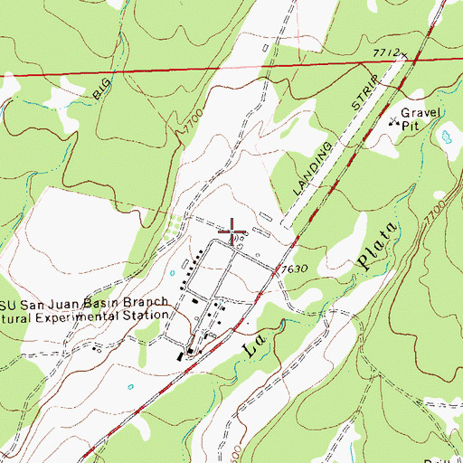 Topographic Map of Fort Lewis Mesa Fire Protection District Station 2, CO