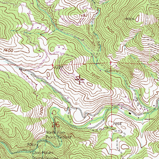 Topographic Map of Glen Haven Area Volunteer Fire Department Station 2, CO