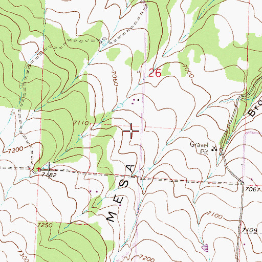 Topographic Map of Log Hill Mesa Fire Protection District Station 1, CO