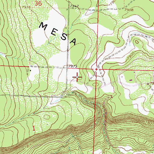 Topographic Map of Log Hill Mesa Fire Protection District Station 2 Headquarters, CO