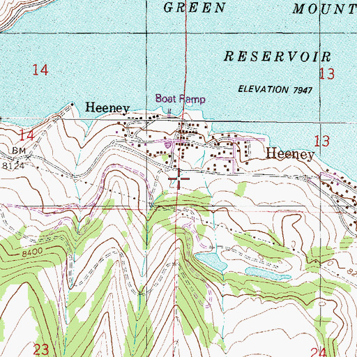 Topographic Map of Lower Blue Fire Protection District, CO