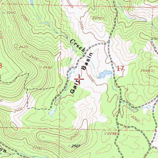 Topographic Map of Galt Basin, CA