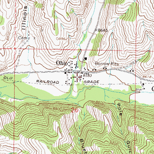 Topographic Map of Ohio City Fire Department, CO