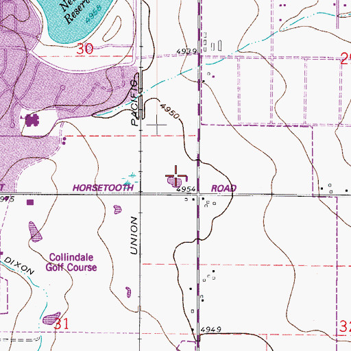 Topographic Map of Platte River Power Authority Fire / Rescue, CO