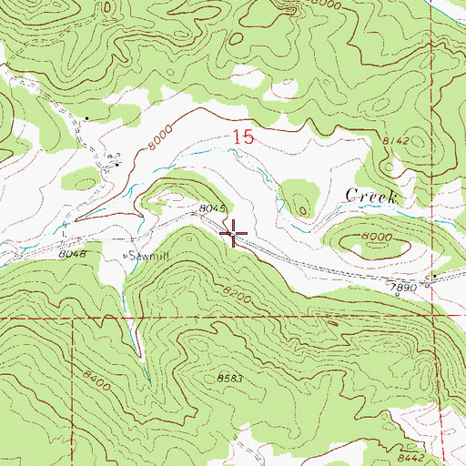 Topographic Map of Poudre Canyon Fire Protection District Station 4 Manhattan Creek, CO