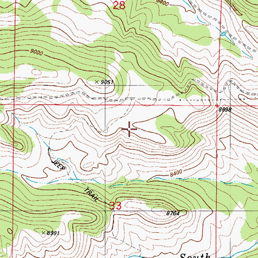 Topographic Map of Tallahassee Volunteer Fire Protection South T - Bar Fire Station 3, CO
