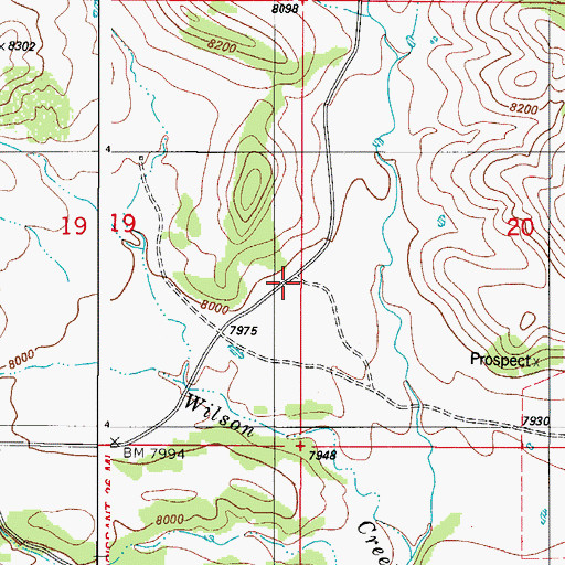 Topographic Map of Tallahassee Volunteer Fire Protection King Meadow Fire Station 6, CO