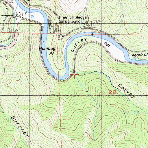 Topographic Map of Garvey Gulch, CA