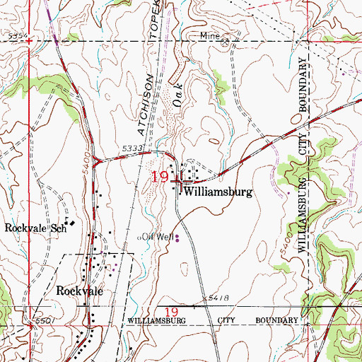 Topographic Map of Williamsburg Volunteer Fire Department, CO