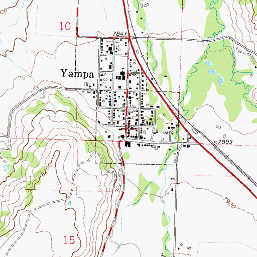 Topographic Map of Yampa Fire Protection District, CO