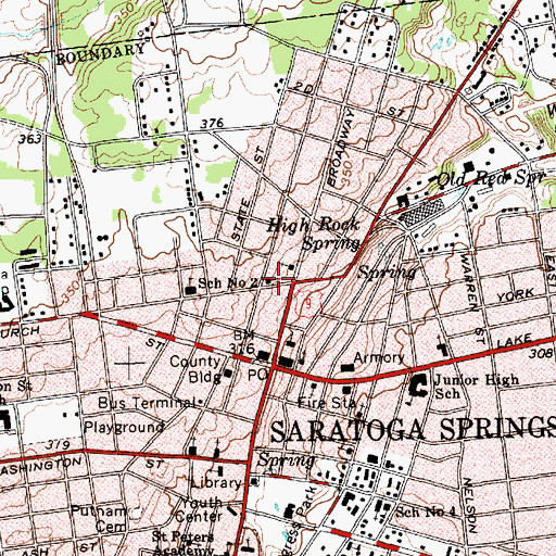 Topographic Map of Assembly of God Church, NY
