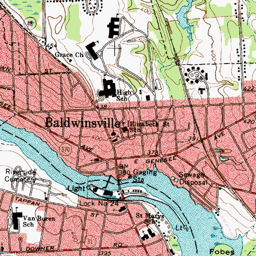 Topographic Map of Word of Life Christian Academy, NY