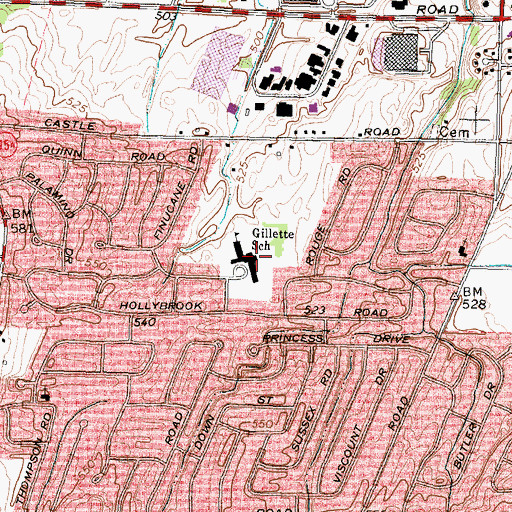 Topographic Map of School of the Holy Childhood, NY