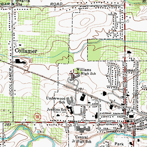 Topographic Map of Village Elementary School, NY