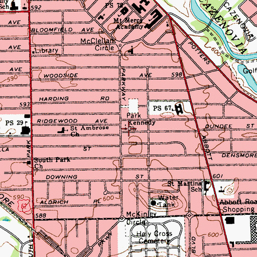 Topographic Map of Our Lady of the Rosary Chapel, NY