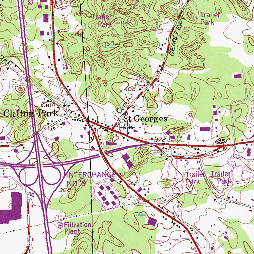 Topographic Map of Church of Christ, NY