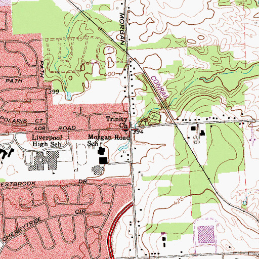 Topographic Map of Anglican Church of Saint Mary, NY