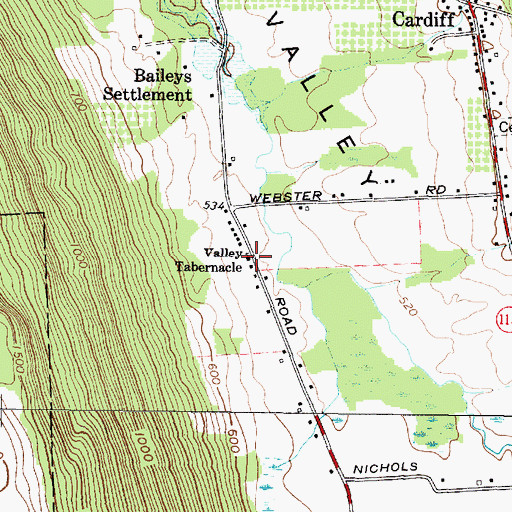 Topographic Map of Lafayette Assembly of God Church, NY