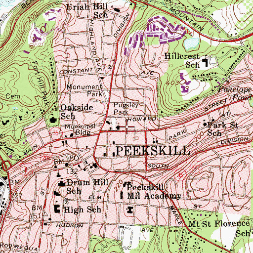 Topographic Map of United Methodist Church, NY
