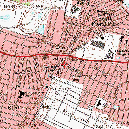 Topographic Map of Advent Lutheran Church, NY
