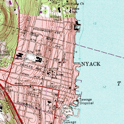 Topographic Map of India Pentecostal Fellowship, NY