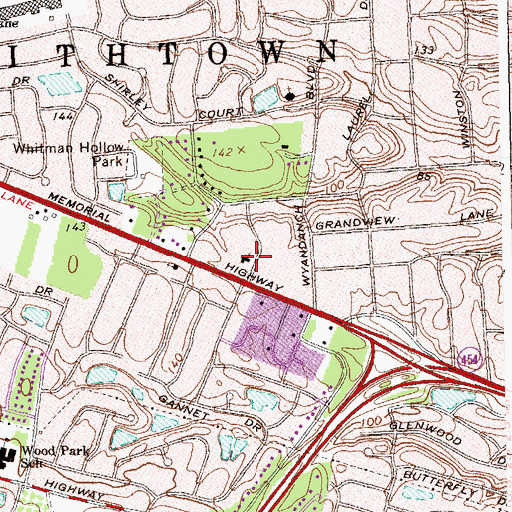 Topographic Map of Bethel Baptist Church, NY