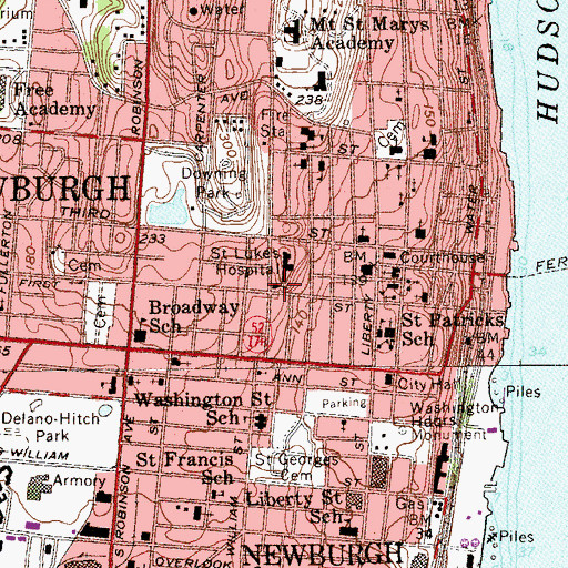 Topographic Map of Church of God, NY